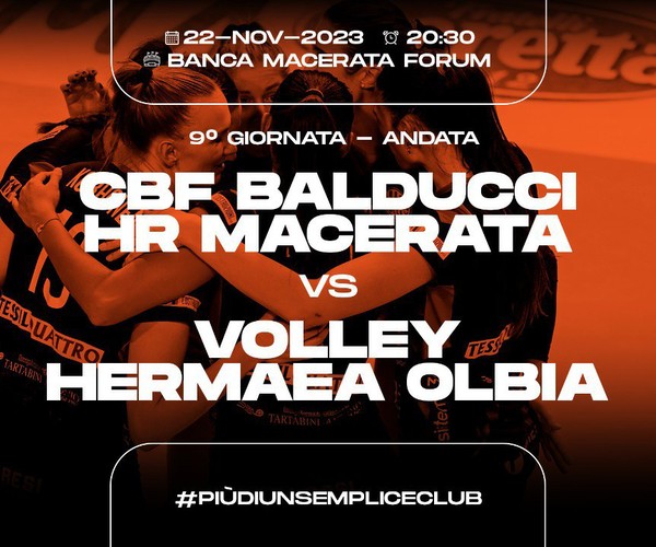 Info prevendita biglietti CBF Balducci HR Macerata VS Olbia di mercoledì 22 novembre