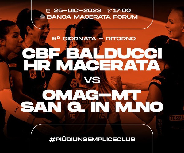 Info prevendita biglietti CBF Balducci HR Macerata VS San Giovanni in M.no di martedì 26 dicembre