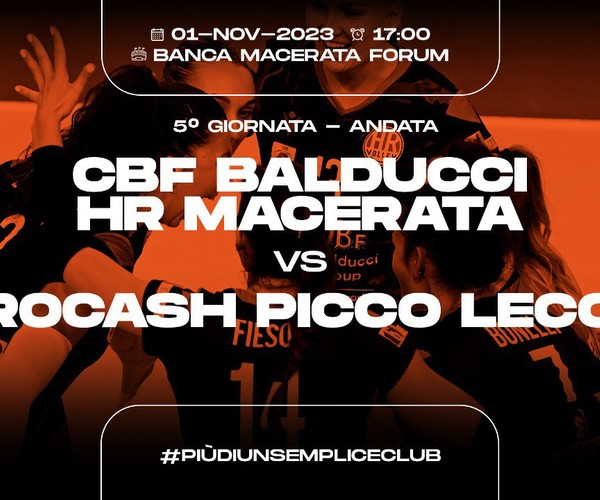Info prevendita biglietti CBF Balducci HR Macerata VS Lecco di mercoledì 1 novembre
