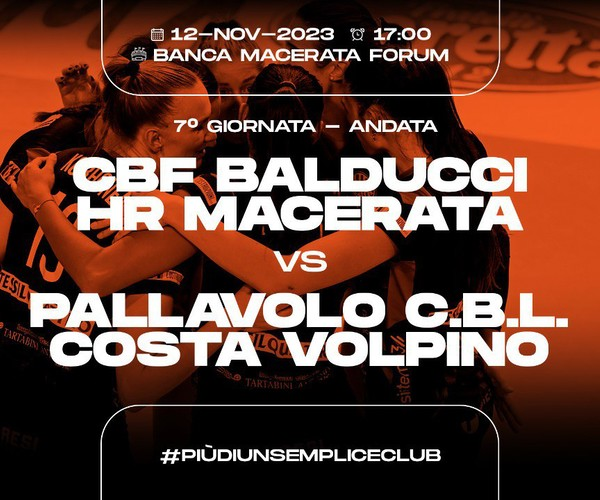 Info prevendita biglietti CBF Balducci HR Macerata VS Costa Volpino di domenica 12 novembre