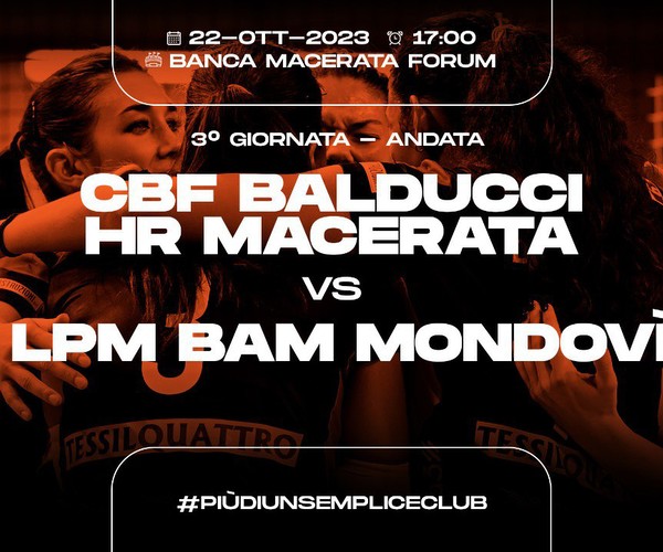 Info prevendita biglietti CBF Balducci HR Macerata VS Mondovì di domenica 22 ottobre