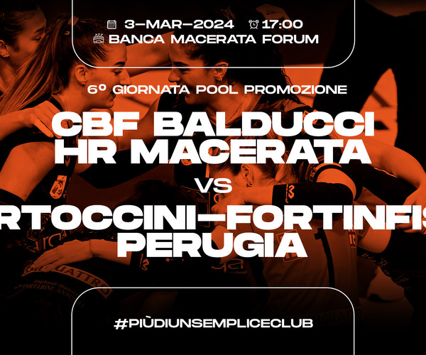 Info prevendita biglietti CBF Balducci HR Macerata VS Perugia di domenica 3 marzo