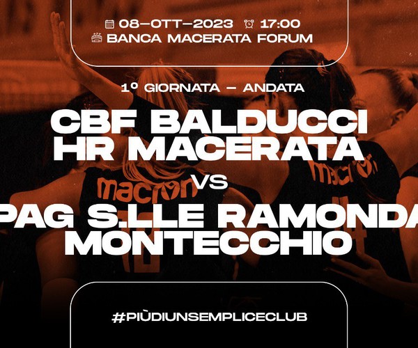 Info prevendita biglietti CBF Balducci HR Macerata VS Montecchio di domenica 8 ottobre