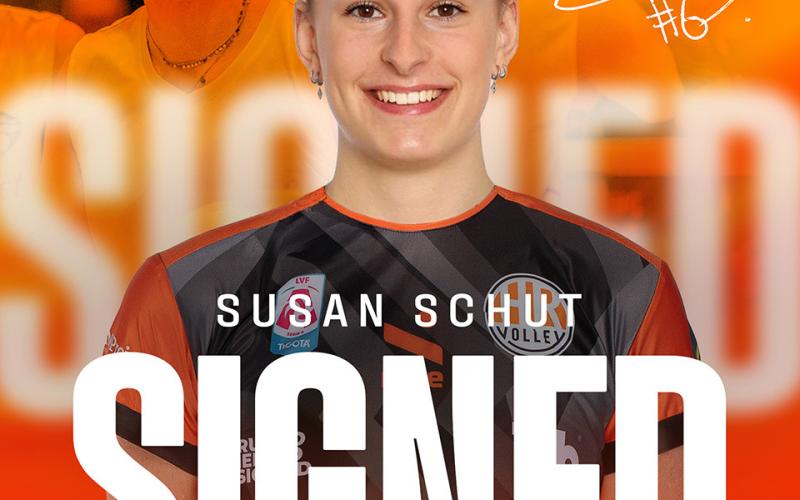 Susan Schut è una nuova giocatrice della CBF Balducci HR per la stagione 2026/27: la schiacciatrice olandese pronta al debutto in Italia in arancionero