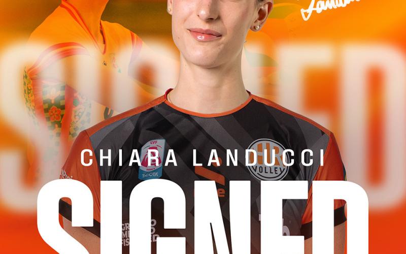 Chiara Landucci in arancionero per la stagione 2026/27: l'arrivo della giocatrice emiliana, all'esordio in A1, completa il reparto centrali