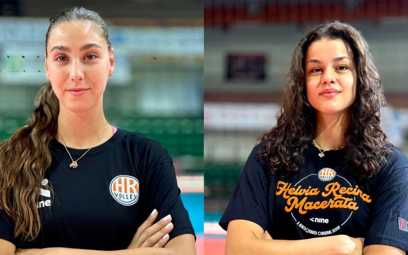 L'entusiasmo di Beatrice Gardini e Mikaela Stoyanova appena arrivate in arancionero: la CBF Balducci HR quasi al completo